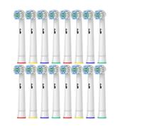 Têtes de brosse à dents électriques de rechange, compatibles avec les brosses à dents Oral Basic Cleaning B. Poils de brosse à dents D100 D25 D30 D32 4739 3709 3744(17A-16pcs)