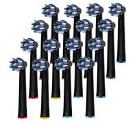 Têtes De Brosse À Dents Électriques De Remplacement,Têtes De Brosse À Dents Électrique Professionnelles Souples,Recharge Pour Oral B Cross Action.16 Black.