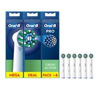 Têtes de brosse à dents électriques Oral-B Cross Action, Blanc - 6 pièces
