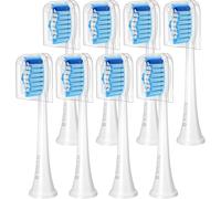 Têtes De Brosse À Dents Électriques Pour Philip Pro Results, Lot De 8 De Têtes De Brosse À Dents De Rechange De Pour Flexcare, Protectiveclean, Healthywhite, Easyclean, Powerup,Blanc[Z480]