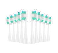 Têtes de brosse à dents électriques rechange, compatibles avec les modèles AquaSonic Black Series/Vibe Series Pro/Duo Pro(10pcs WT)