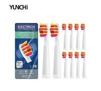 Têtes De Brosse À Dents Pour Fairywill,Remplacement De Brosse À Dents Électrique Sonique,Tête Du Pont Fw-507/508/515/551/917/959/2011/D1/D3/D7/D8.10 Pcs Pink