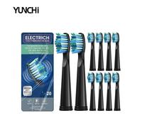 Têtes De Brosse À Dents Pour Fairywill,Remplacement De Brosse À Dents Électrique Sonique,Tête Du Pont Fw-507/508/515/551/917/959/2011/D1/D3/D7/D8.20 Pcs Black