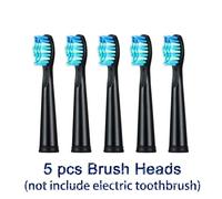 Têtes De Brosse À Dents Pour Fairywill,Remplacement De Brosse À Dents Électrique Sonique,Tête Du Pont Fw-507/508/515/551/917/959/2011/D1/D3/D7/D8.5 Pcs Black