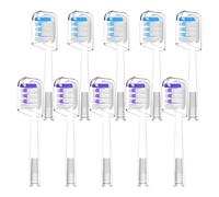 Têtes de brosse à dents rechange, 10 pièces, compatibles avec Laifen Wave électrique transparente(5blue 5violet)