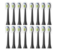 Têtes de brosse à dents rechange, 4/8/12/16 pièces, compatibles avec la tête électrique remplacement Philips 4100 6500 6100 7500 5300 1100(16pcs Black)
