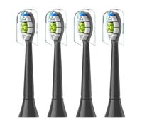 Têtes de brosse à dents rechange, 4/8/12/16 pièces, compatibles avec Philips Sonicare, tête électrique douce 4100 6500 6100 7500 5(4pcs Black)