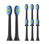 Têtes de brosse à dents rechange, compatibles avec la électrique Philips Sonicare DiamondClean C2 C1 G2 W Plaque Control Simply Clean(Black-8pcs)