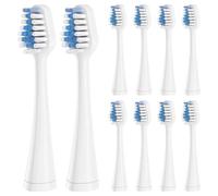 Têtes de brosse à dents rechange compatibles avec la série AquaSonic Duo for une utilisation domicile et en centre dentaire(10pcs WHITE)