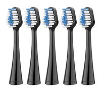 Têtes de brosse à dents rechange compatibles avec la série AquaSonic Duo for une utilisation domicile et en centre dentaire(5pcs BLACK)