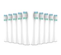 Têtes de brosse à dents rechange compatibles avec les brosses électriques Aquasonic Black Pro Series Duo(10pcs white)