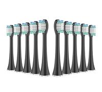 Têtes de brosse à dents rechange compatibles avec les brosses électriques Aquasonic Black Pro Series Duo(10pcs black)