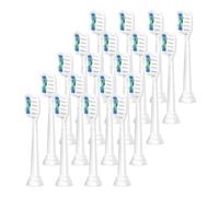 Têtes de brosse à dents rechange compatibles avec les brosses électriques Philips HX6920, 4100 et Sonicare Diamond (série 2)(White-20 Pcs)