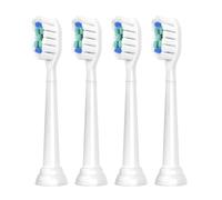Têtes de brosse à dents rechange compatibles avec les brosses électriques Philips HX6920, 4100 et Sonicare Diamond (série 2)(White-4 Pcs)