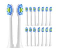 Têtes de brosse à dents rechange compatibles avec les brosses électriques Philips Sonicare C2, C1, G2, W Plaque Control et Simply Clean (lot 8)(White-16pcs)