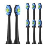 Têtes de brosse à dents rechange compatibles avec les brosses électriques Philips Sonicare C2, C1, G2, W Plaque Control et Simply Clean (lot 8)(Black-8pcs)