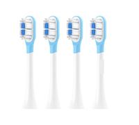 Têtes de brosse à dents rechange compatibles avec les brosses électriques soniques Xiaomi Mijia T301/T302/T501C : embouts poils souples capuchons(4 pcs BJ white)