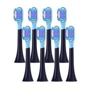 Têtes de brosse à dents rechange compatibles avec les brosses électriques soniques Xiaomi Mijia T301/T302/T501C (avec capuchons)(8 pcs Bj black)