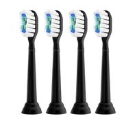 Têtes de brosse à dents rechange compatibles avec les têtes Philips Sonicare Diamond Clean for séries HX6920 4100 2(Black-4 Pcs)