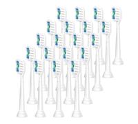 Têtes de brosse à dents rechange, compatibles avec Philips Sonicare, têtes électriques for séries HX6920 4100 2(White-20 Pcs)