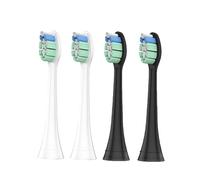Têtes de brosse, compatible avec Philips, 2100 4100 5100 6100 | 7300, 9000, pour brosse à dents électrique Sonicare, plastique, adultes(2white 2balck)