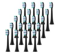 Têtes De Brosse, Compatible Avec Philips, HX4100 HX7500 HX9500 | 4/8/12/20 pcs, 1100 2100 4100 4300 5100 5300 6100 6500 7000 7300 7500, C1 C2 C3 D12(Black-20 Pcs)
