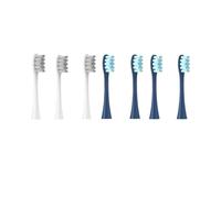 Têtes de brosse compatibles avec Flow/X/X PRO/ Z1/ F1/ One/Air 2 /SE, à dents sonique souple, poils sous vide, 7 pièces rechange(3Grey 4Dark blue)