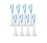 Têtes De Brosse, Compatibles Avec Xiaomi, Mijia T300 T500 | Construit avec des poils en nylon doux et des buses en silicone for un nettoyage oral quotidien(8 bj white)
