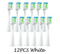 Têtes De Brosse De Rechange 12 Pièces Pour Soocas X3/X3U/X5 Doux Dupont Sonique Brosse À Dents Colorée Brosse Propre Buses À Poils Sous Vide.12White