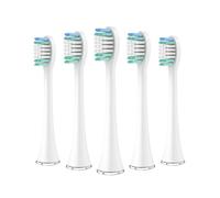 Têtes de brosse de rechange compatibles avec Aquasonic, brosse à dents électrique Black Series Pro Vibe Duo, poils en nylon(5pcs white)