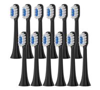 Têtes de brosse de rechange compatibles avec les brosses à dents électriques Xiaomi Mijia T301, T302, T501/501CSonic, poils souples DuPont(T301-302-BK-12Pcs)