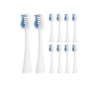 Têtes de brosse de rechange compatibles avec Waterpik, brosses à dents électriques Complete Care 5.0/9.0, embouts à poils souples for une hygiène optimale (lot de 5 ou 10).(10pcs white)