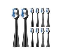 Têtes de brosse de rechange compatibles avec Waterpik, brosses à dents électriques Complete Care 5.0/9.0, embouts à poils souples for une hygiène optimale (lot de 5 ou 10).(10pcs black)