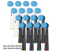 Têtes De Brosse De Rechange Douces Et Sensibles Pour Brosse À Dents Électrique Oral B Braun,Brossage Doux Et Confortable Pour Les Gencives Sensibles.16Pcs (2 Colors).