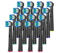 Têtes De Brosse De Rechange Noires/Blanches Pour Brosse À Dents Électrique Oral B Advance Power Vitality Precision Clean Pro Health Triumph 3D.16Pcs Black