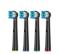 Têtes De Brosse De Rechange Noires/Blanches Pour Brosse À Dents Électrique Oral B Advance Power Vitality Precision Clean Pro Health Triumph 3D.4Pcs Black