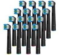 Têtes De Brosse De Rechange Noires Pour Livres De Base Oraux,Buse De Brosse À Dents Électrique B,Poils D100,D25,D30,D32,4739,3709,3744.16Pcs Black.