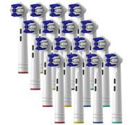 Têtes De Brosse De Rechange Pour Brosse À Dents Buccales-B Fit Advance Power/Pro Health/3D Excel/Vitality Precision Clean Bristlesd100 D25.20P-16Pcs.