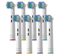 Têtes De Brosse De Rechange Pour Brosse À Dents Buccales-B Fit Advance Power/Pro Health/3D Excel/Vitality Precision Clean Bristlesd100 D25.17P-8Pcs.