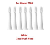 Têtes De Brosse De Rechange Pour Brosse À Dents Électrique Sonique À Poils Souples,7 Pièces,Compatibles Avec Les Buses Xiaomi Mijia T100 Dupont.7 White