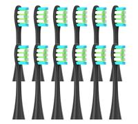 Têtes de brosse de rechange pour brosse à dents électrique sonique Oclean X/X PRO/Z1/F1/One/Air 2/SE,buses à poils souples DuPont,12 pièces - Type 12pcs Black #A