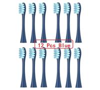 Têtes de brosse de rechange pour brosse à dents électrique sonique Oclean X/X PRO/Z1/F1/One/Air 2/SE,buses à poils souples DuPont - Type 12 Pcs blue