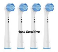 Têtes De Brosse De Rechange Pour Brosses À Dents Électriques Oral B,Fil À Action Croisée 3D Pro Blanc,Nettoyage De Précision (Pas Pour Io),4/8 Pièces.4 Sensitive.