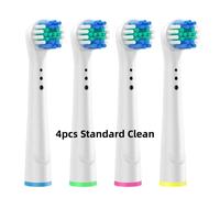 Têtes De Brosse De Rechange Pour Brosses À Dents Électriques Oral B,Fil À Action Croisée 3D Pro Blanc,Nettoyage De Précision (Pas Pour Io),4/8 Pièces.4 Standard Clean.