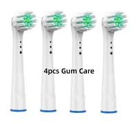 Têtes De Brosse De Rechange Pour Brosses À Dents Électriques Oral B,Fil À Action Croisée 3D Pro Blanc,Nettoyage De Précision (Pas Pour Io),4/8 Pièces.4 Gum Care.