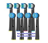 Têtes De Brosse De Rechange Pour Brosses À Dents Électriques Oral B,Fil À Action Croisée 3D Pro Blanc,Nettoyage De Précision (Pas Pour Io),4/8 Pièces.8 Assorted I.
