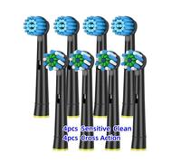 Têtes De Brosse De Rechange Pour Brosses À Dents Électriques Oral B,Fil À Action Croisée 3D Pro Blanc,Nettoyage De Précision (Pas Pour Io),4/8 Pièces.8 Assorted J.