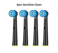 Têtes De Brosse De Rechange Pour Brosses À Dents Électriques Oral B,Fil À Action Croisée 3D Pro Blanc,Nettoyage De Précision (Pas Pour Io),4/8 Pièces.4 Sensitive Clean.
