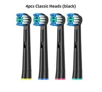 Têtes De Brosse De Rechange Pour Brosses À Dents Électriques Oral B,Fil À Action Croisée 3D Pro Blanc,Nettoyage De Précision (Pas Pour Io),4/8 Pièces.4 Classic (Black).