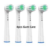 Têtes de brosse de rechange pour brosses à dents électriques Oral B,fil à Action croisée 3D Pro blanc,Standard de précision,nettoyage quotidien,4/8 pièces - Type 4 Gum Care